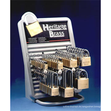 Einzigartiger kundenspezifischer Metallhaken-Arbeitsplatte-Hardware-Kleinspeicher-fördernder Verschluss und Schlüsselanzeige-Zahnstange
